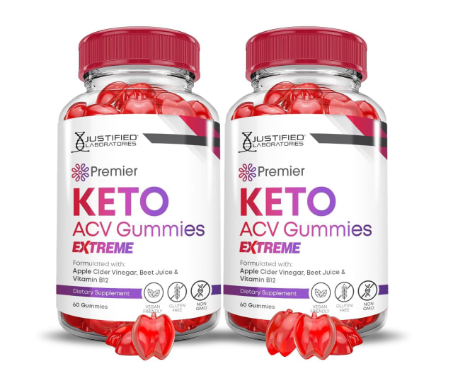 Justified Laboratories (2 Pack Premier Keto ACV Gummies Extreme 2000MG Premier Keto Gummies Apple Ci
