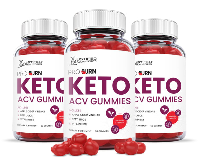 Justified Laboratories (3 Pack) Pro Burn Keto ACV Gummies 1000MG with Pomegranate Juice Beet Root B1