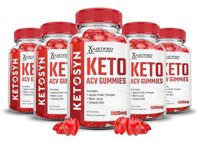 Justified Laboratories (5 Pack Ketosyn Keto ACV Gummies Advanced Formula 1000MG Ketosyn Keto Gummies