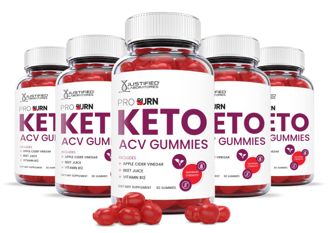 Justified Laboratories (5 Pack) Pro Burn Keto ACV Gummies 1000MG with Pomegranate Juice Beet Root B1