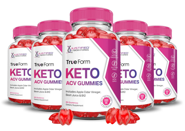 Justified Laboratories (5 Pack) True Form Keto ACV Gummies Advanced Formula 1000MG TrueForm Keto Gum