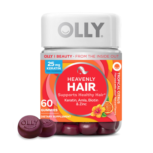 OLLY Heavenly Hair Gummy, Supports Healthy Hair, Keratin, Biotin, AMLA, Chewable Supplement, 30 Day