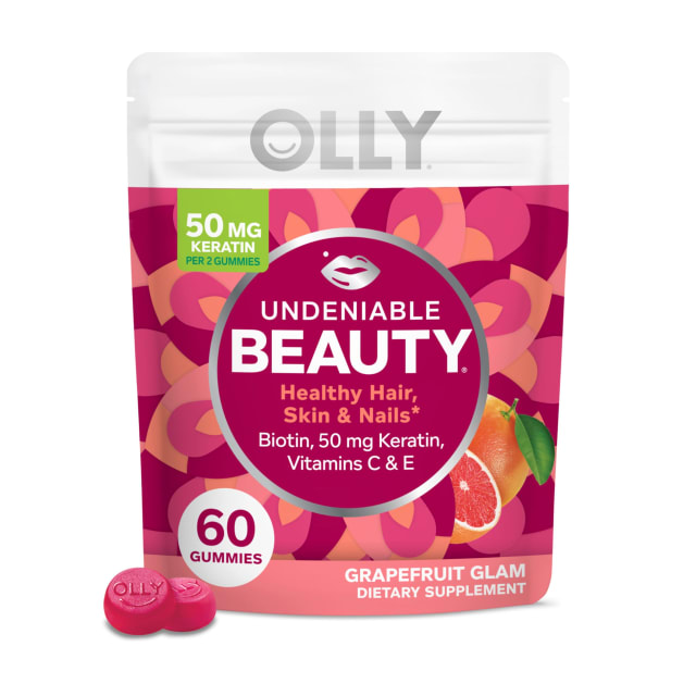 OLLY Undeniable Beauty Gummy, For Hair, Skin, Nails, Biotin, Vitamin C, Keratin, Chewable Supplement