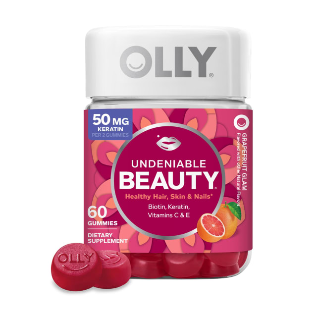 OLLY Undeniable Beauty Gummy, For Hair, Skin, Nails, Biotin, Vitamin C, Keratin, Chewable Supplement