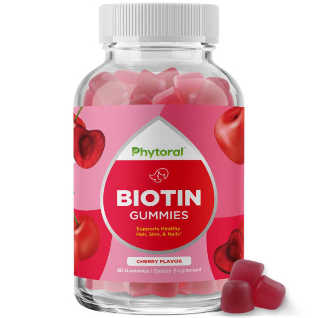 Phytoral Biotin Gummies for Hair and Nail Growth - Biotin Gummies for Hair Care Youthful Skin Care a